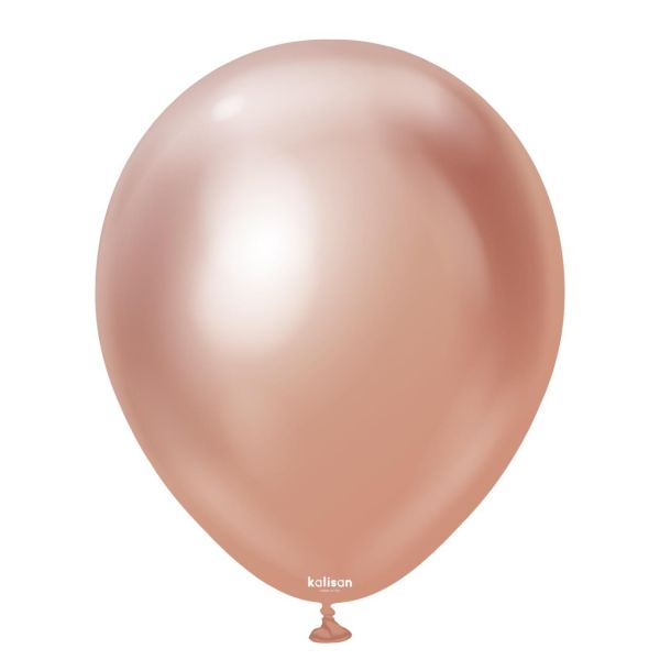 12 İnc Altın Pembe Krom Balon 50 li