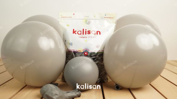 12 İnç Gri İç Mekan Balon (Kal.)