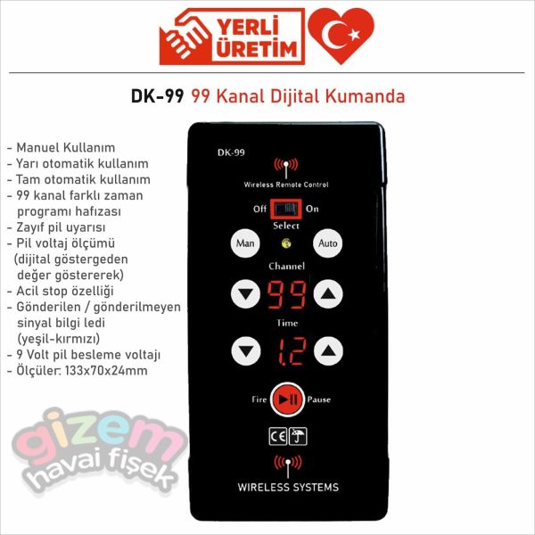 DK-99 Kanal Dijital Volkan Ateşleme Kumandası