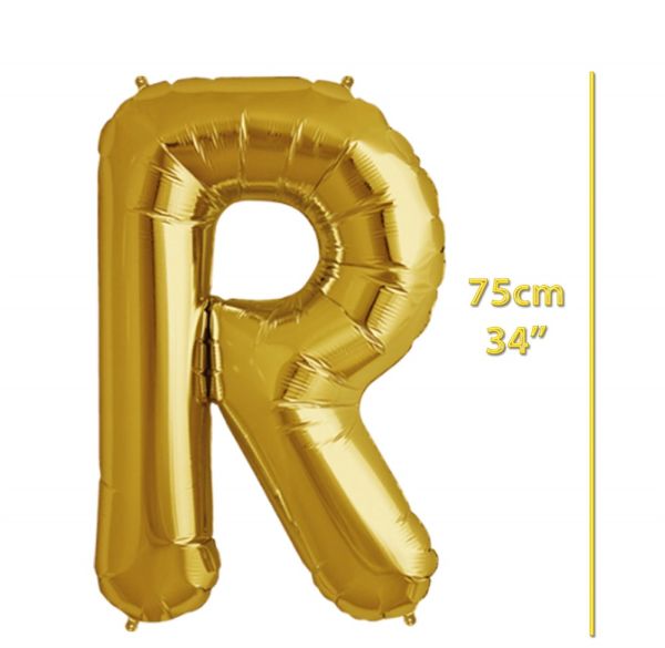 Folyo Harf R Gold Balon 34 İnç